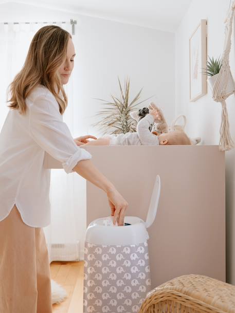 Starter pack poubelle à couches + 3 recharges Dress Up blanc 5 - vertbaudet enfant 