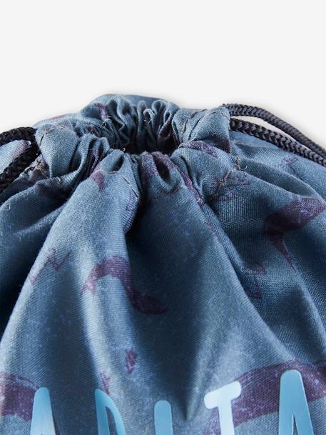 Sac à goûter 'capitaine' motifs baleines garçon bleu ardoise foncé imprimé 3 - vertbaudet enfant 