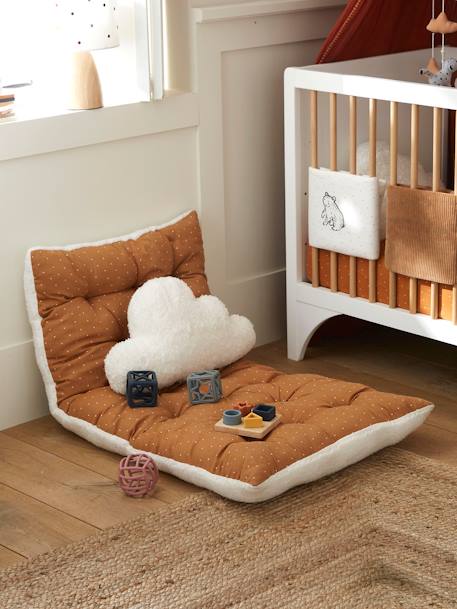 Matelas de sol bi-matière PETIT NOMADE ecru / caramel 2 - vertbaudet enfant 