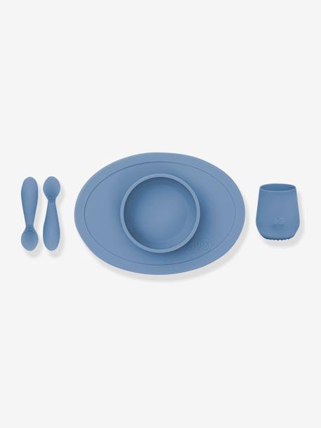 Coffret-repas 4 pièces EZPZ First food set en silicone bleu+ROSE 2 - vertbaudet enfant 