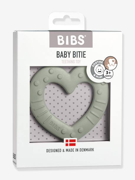 Anneau de dentition Baby Bitie Heart BIBS Mauve pâle+Vert sauge 4 - vertbaudet enfant 