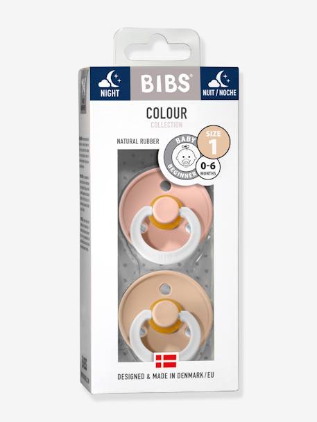 Lot de 2 sucettes-tétines BIBS Colour, taille 1 de 0 à 6 mois Black & white+Blush & dark oak+Blush & Vanilla+Night Blush & vanilla glow+Night Sage & cloud glow+Sage & hunter green 7 - vertbaudet enfant 