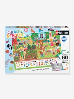 Jouet-Jeux éducatifs-Puzzles-Puzzle 60p - Au Jardin - Cherche et Trouve - NATHAN