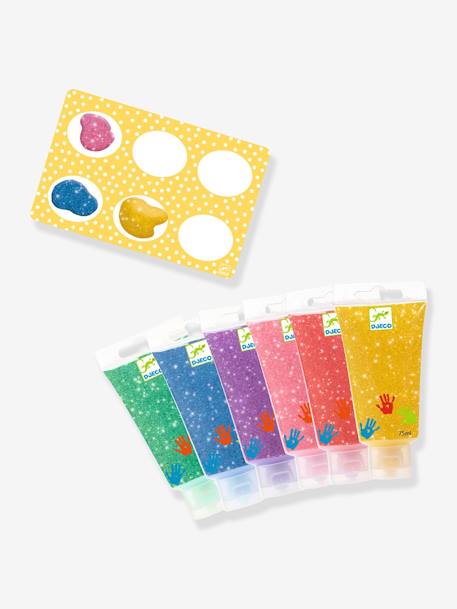 6 Tubes de Peinture à doigts paillettes - jaune 3 - vertbaudet enfant 