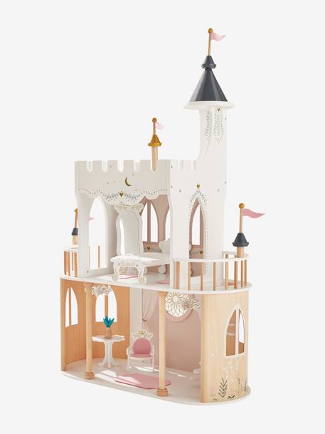 Château de princesse pour poupées mannequins en bois FSC® blanc 3 - vertbaudet enfant 