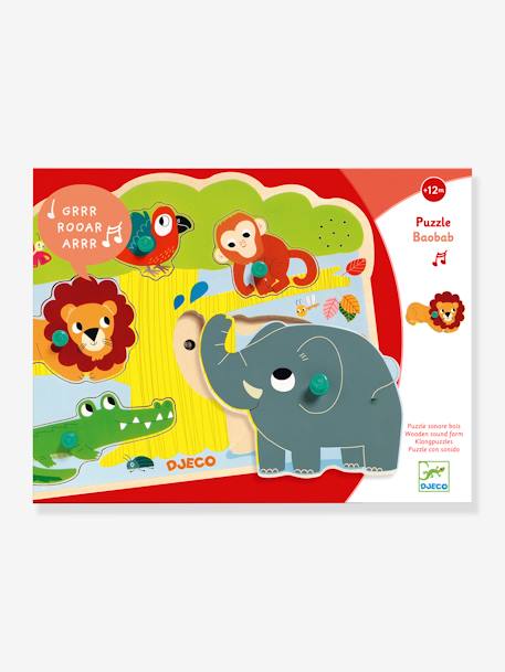 Puzzle Sonore Baobab - jaune 2 - vertbaudet enfant 