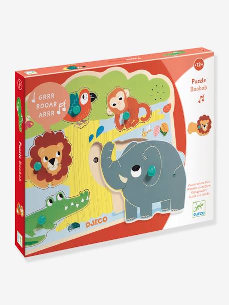 Puzzle Sonore Baobab - jaune 1 - vertbaudet enfant 
