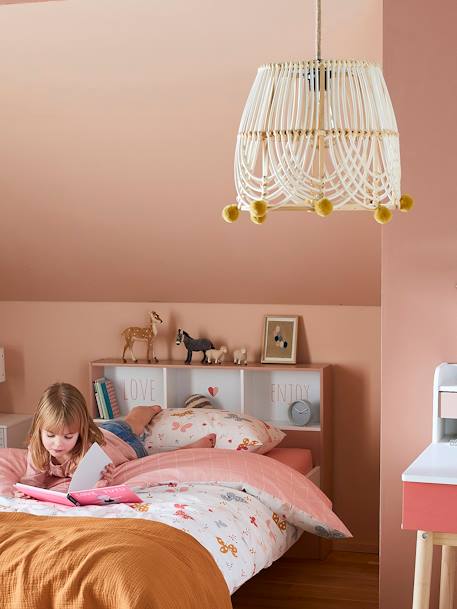 Abat-jour pour suspension pompons en rotin MARRON 3 - vertbaudet enfant 