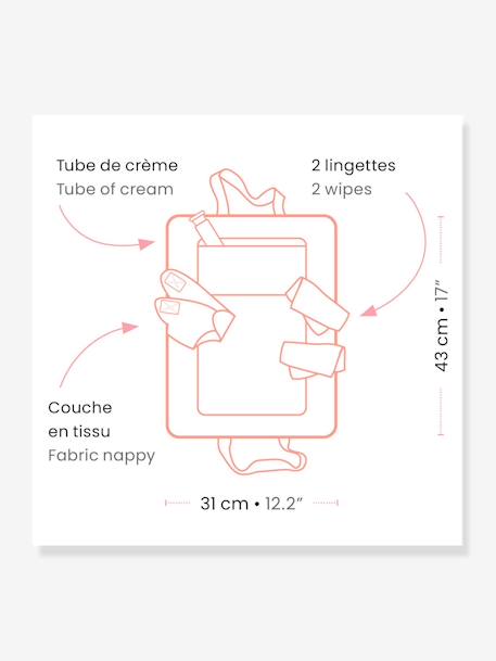Sac à langer - rose 3 - vertbaudet enfant 