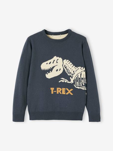 Pull jacquard motif ludique garçon MARINE 1 - vertbaudet enfant 