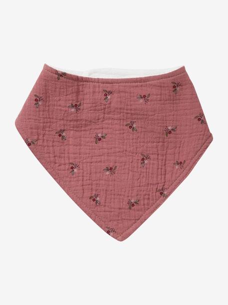 Lot 3 bavoirs bandanas en gaze de coton / éponge Lovely Leo+rose grenier 9 - vertbaudet enfant 