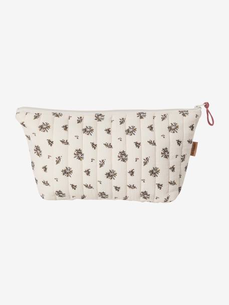 Trousse de toilette enfant en gaze de coton Babylone+bleu grisé+imprimé fleurs grenier+Lovely Leo 18 - vertbaudet enfant 