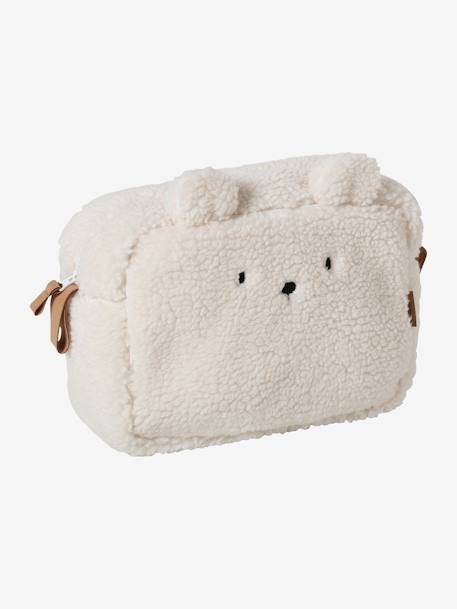 Trousse de toilette en sherpa Ourson PETIT NOMADE ivoire 4 - vertbaudet enfant 