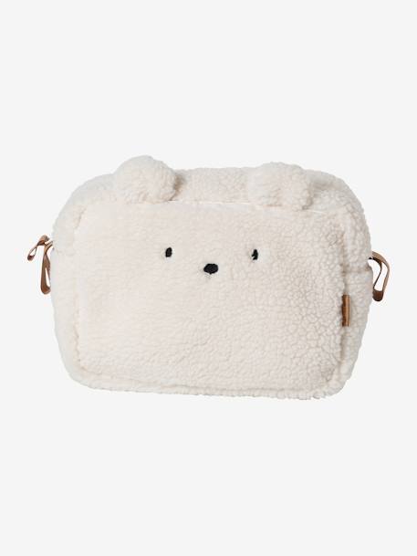 Trousse de toilette en sherpa Ourson PETIT NOMADE ivoire 3 - vertbaudet enfant 