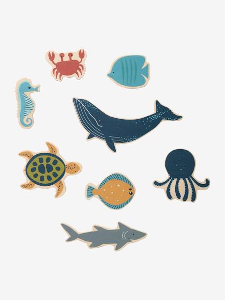 Set d'animaux marins en bois FSC® bleu 1 - vertbaudet enfant 