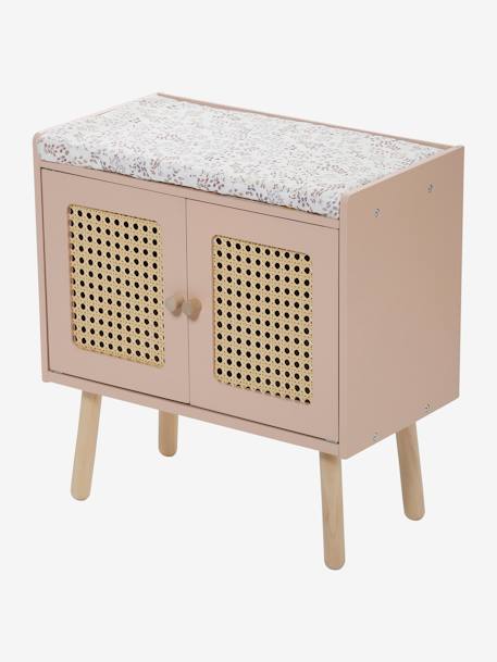 Table à langer cannage et bois FSC® POÉSIE ROSE CLAIR UNI 6 - vertbaudet enfant 