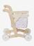 Chariot de courses en tissu et bois FSC® BEIGE MOYEN UNI AVEC DECOR 8 - vertbaudet enfant 