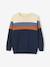 Pull garçon colorblock rayé maille fine RAYE ECRU 2 - vertbaudet enfant 