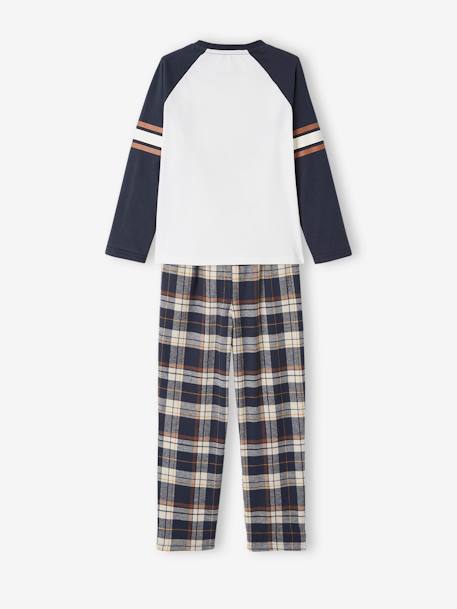 Pyjama castor garçon avec bas en flanelle BLEU FONCE 6 - vertbaudet enfant 