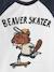 Pyjama castor garçon avec bas en flanelle BLEU FONCE 5 - vertbaudet enfant 