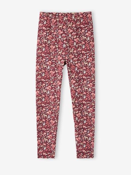 Legging fille imprimé bleu ciel+chocolat+écru+rose foncé+rose nude+vert de gris 10 - vertbaudet enfant 