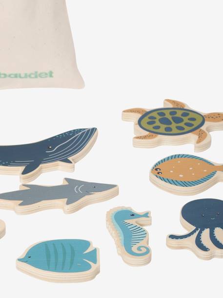 Set d'animaux marins en bois FSC® bleu 3 - vertbaudet enfant 