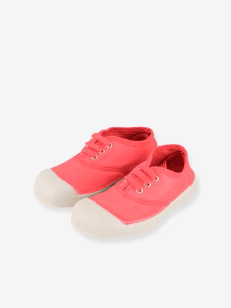 Tennis à lacets coton enfant rose 4 - vertbaudet enfant 