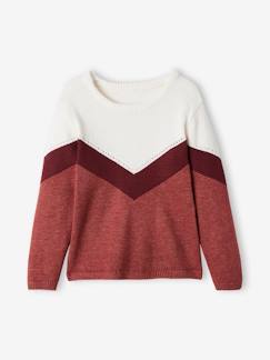 Fille-Pull, gilet, sweat-Pull-Pull colorblock fille