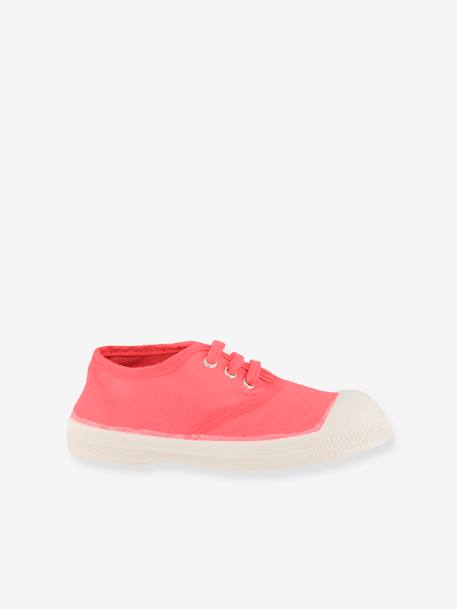 Tennis à lacets coton enfant rose 1 - vertbaudet enfant 
