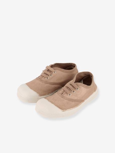 Tennis à lacets coton enfant beige+blanc+bleu jean+kaki+marine 4 - vertbaudet enfant 