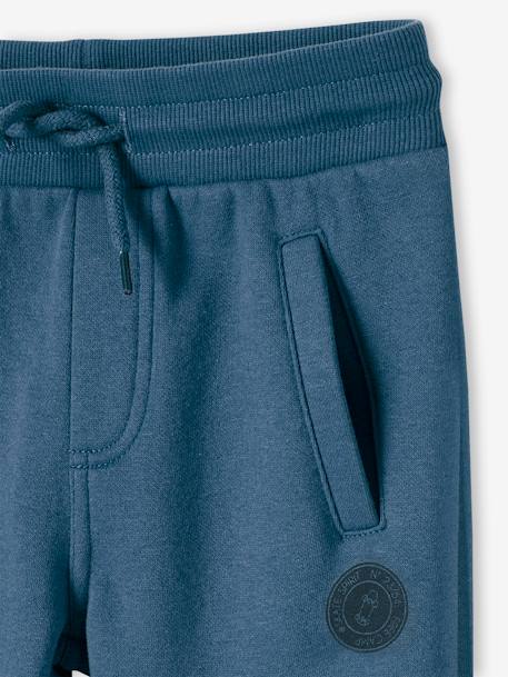 Pantalon jogging en molleton garçon dark bleu ardoise+gris moyen chiné+marine chiné+noir chiné+ocre 4 - vertbaudet enfant 