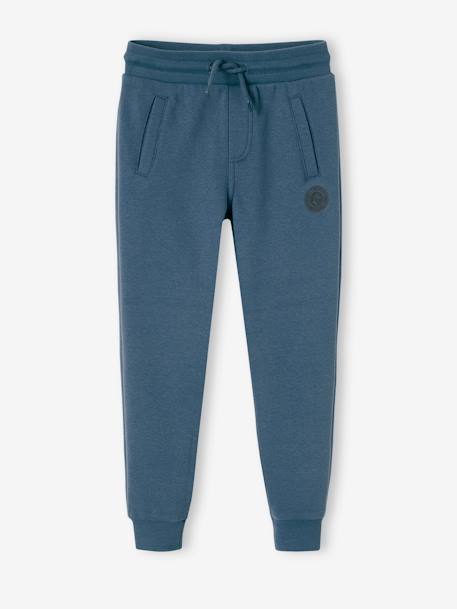 Pantalon jogging Basics garçon en molleton dark bleu ardoise+gris moyen chiné+marine chiné+noir chiné 1 - vertbaudet enfant 