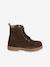 Bottines cuir garçon lacées et zippées marron foncé 3 - vertbaudet enfant 