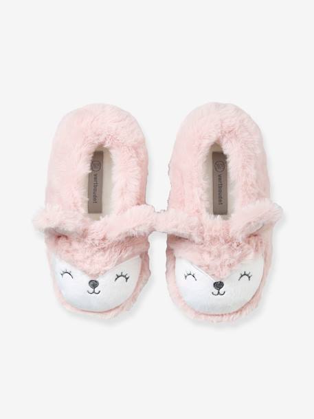 Chaussons fille esprit peluche rose pale 2 - vertbaudet enfant 