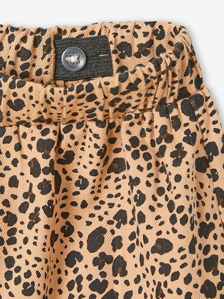 Jupe à volant imprimée fille beige imprimé 3 - vertbaudet enfant 