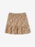 Jupe à volant imprimée fille beige imprimé 1 - vertbaudet enfant 
