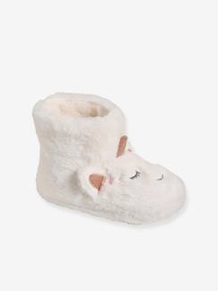 Chaussures-Chaussures fille 23-38-Chaussons montants licornes fille en peluche