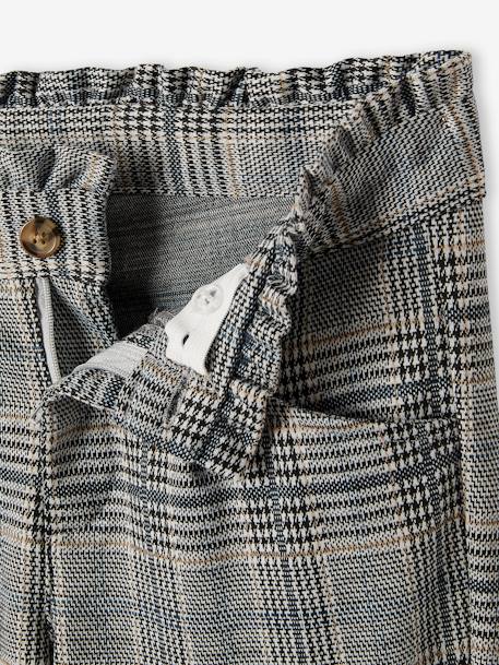 Pantalon à carreaux en lainage fille gris carreaux 4 - vertbaudet enfant 