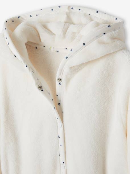 Robe de chambre fille maille peluche chat personnalisable ivoire 7 - vertbaudet enfant 