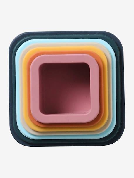Tour de cubes en silicone multicolor 5 - vertbaudet enfant 