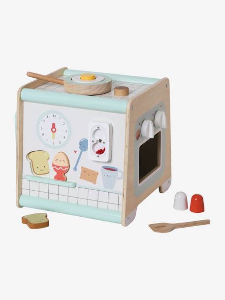 Cube d'activités Cuisinette en bois FSC® beige 2 - vertbaudet enfant 
