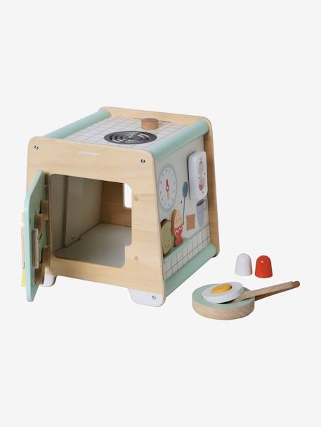 Cube d'activités cuisine en bois FSC® beige 4 - vertbaudet enfant 