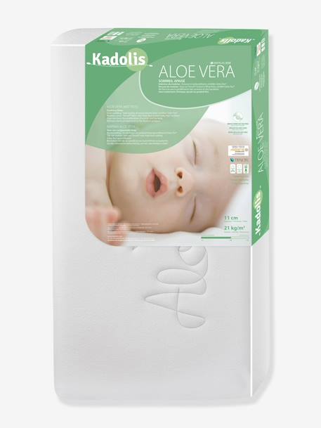Matelas bébé Aloe Vera 60x120 cm KADOLIS blanc 1 - vertbaudet enfant 