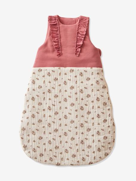 Gigoteuse hiver manches amovibles bi-matière GRENIER bois de rose 3 - vertbaudet enfant 