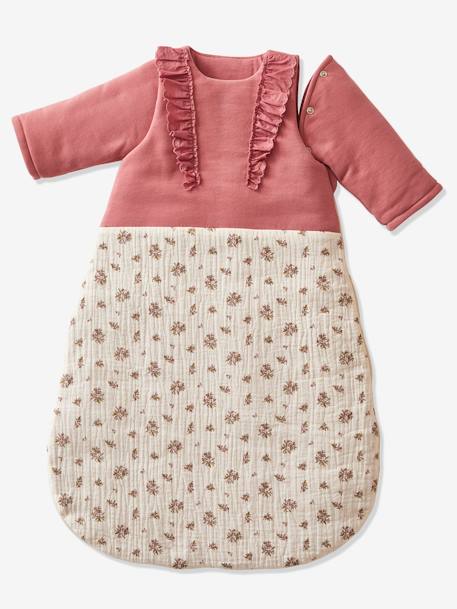 Gigoteuse hiver manches amovibles bi-matière GRENIER bois de rose 2 - vertbaudet enfant 