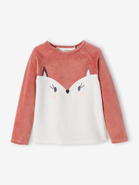 Pyjama fille velours renarde ROSE FONCE 3 - vertbaudet enfant 