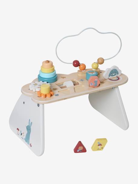 Table basse d'activités Nuage Les amis de la Forêt en bois FSC® blanc 3 - vertbaudet enfant 