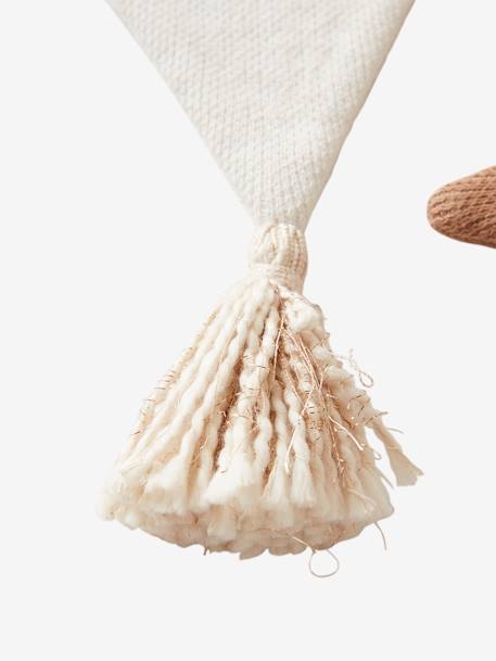 Guirlande fanions tricot BEIGE CLAIR UNI+rose poudré 6 - vertbaudet enfant 