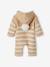 Combinaison en tricot bébé naissance doublée beige+bleu pale+Ivoire rayé 4 - vertbaudet enfant 