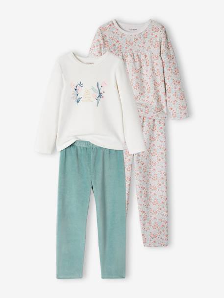 Pyjama en velours bébé fille